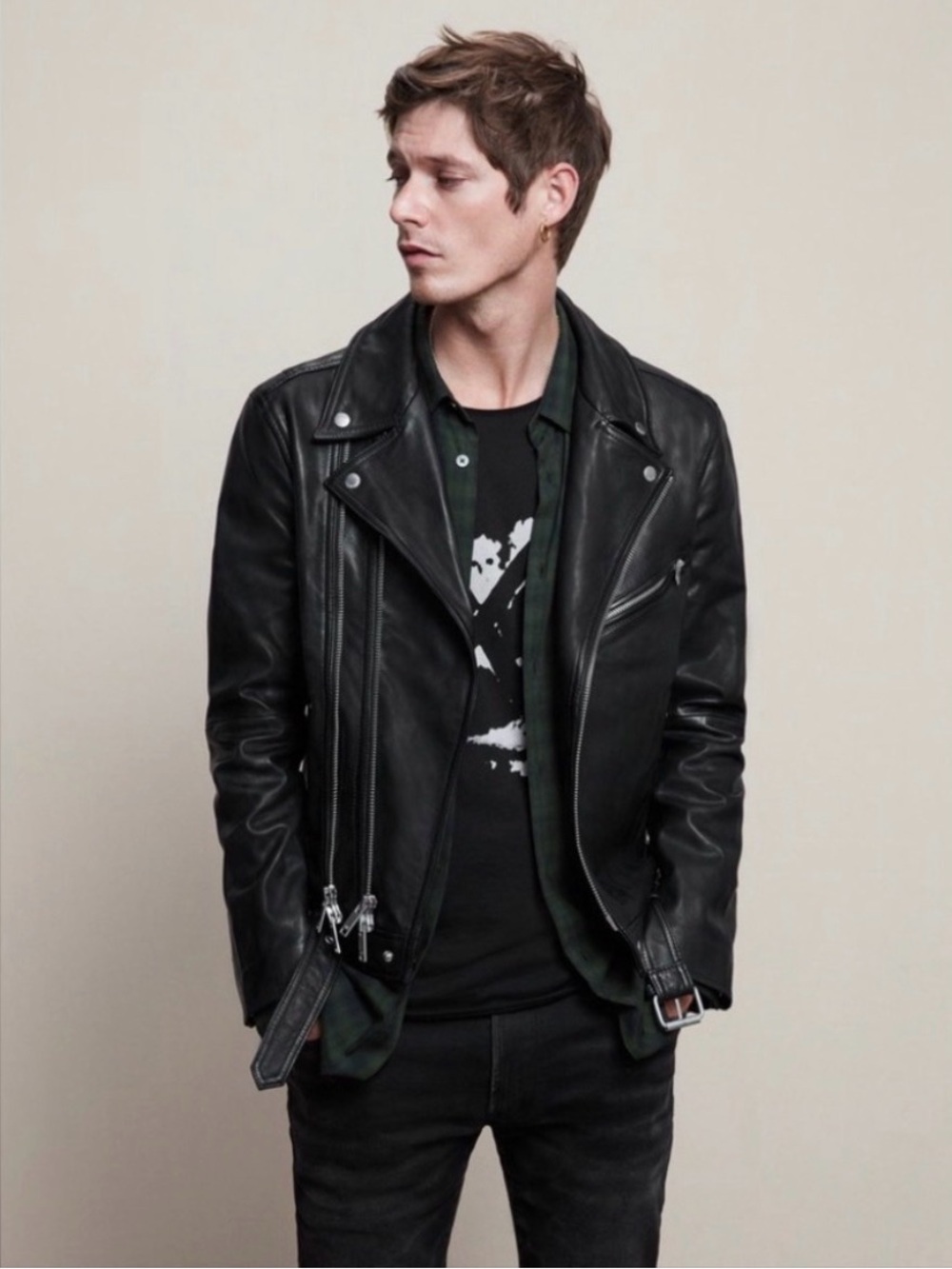 John Varvatos Bruce Biker Jacket Size XXL 2XL